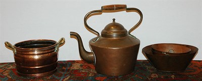 Lot 1421 - Group of Brass and Copper Table Articles...