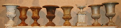 Lot 1448 - Group of Eight Neoclassical Style Cast Iron...