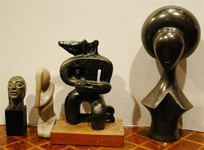 Lot 1479 - Group of Four Abstract Ceramic Sculptures...
