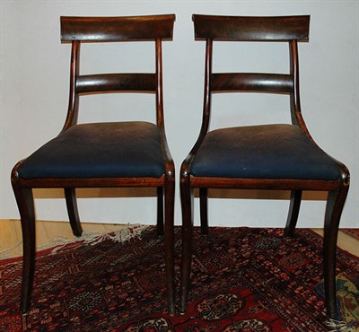 Lot 1500 - Pair of Regency Style Mahogany Slip Seat Side...