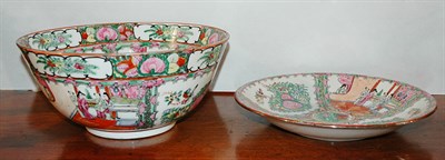 Lot 1505 - Rose Medallion Porcelain Center Bowl and...