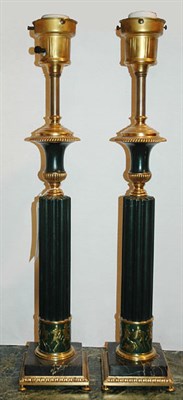Lot 1512 - Pair of Neoclassical Style Brass and Painted...