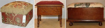 Lot 1523 - Group of Three Victorian Style Footstools...