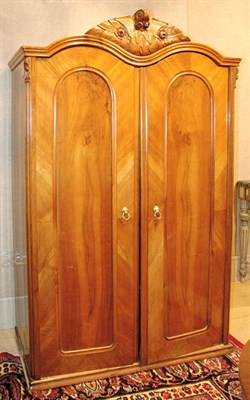 Lot 1524 - Victorian Fruitwood Armoire Height 6 feet 2...