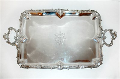 Lot 1264 - French Silver Tray Of shaped rectangular form,...