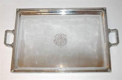Lot 1265 - French Silver Tray Of rectangular form, the...