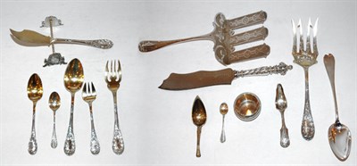 Lot 1284 - Continental Parcel Gilt Silver Partial...