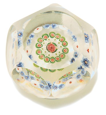 Lot 4239 - Clichy Millefiore Faceted Glass Concentric...