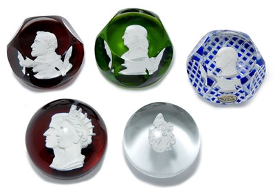 Lot 4243 - Miscellaneous Group of Five Sulphide Glass...