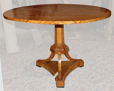 Lot 3207 - Biedermeier Satinwood Pedestal Breakfast Table...