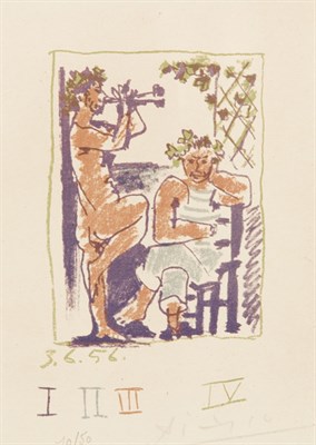 Lot 332 - Pablo Picasso FAUN ET MARIN (B. 800) Color...