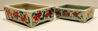 Lot 675 - Two Chinese Porcelain Jardinieres