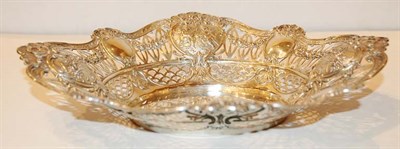 Lot 4304 - Continental Silver Reticulated Basket Of...