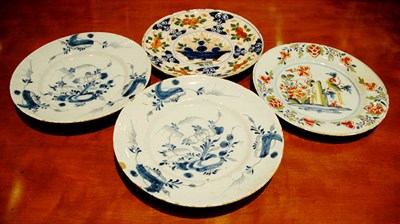 Lot 537 - Group of Four Delft Pottery Plates