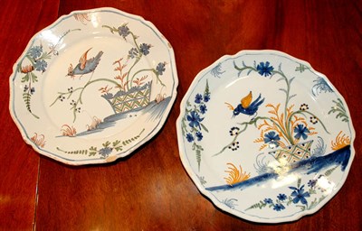 Lot 608 - Pair of Continental Faience Plates