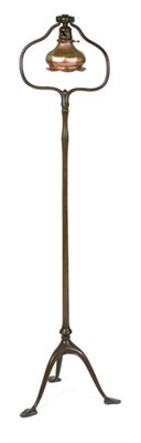 Lot 4358 - Tiffany Studios Bronze Harp Floor Lamp;...