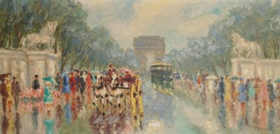Lot 3039 - Attributed to Andre Gisson A Rainy Day Along...