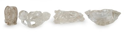 Lot 176 - Group of Four Chinese Rock Crystal Articles...