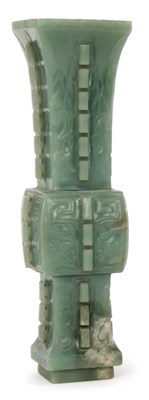Lot 174 - Chinese Celadon Jade Vase 19th Century The...
