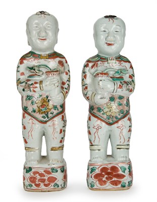 Lot 167 - Pair of Chinese Famille Verte Glazed Porcelain...