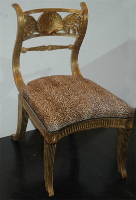 Lot 138 - Regency Style Gilt-Wood Klismos Side Chair