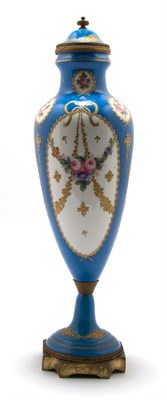 Lot 4583 - Sevres Style Gilt-Metal Mounted Porcelain Vase...