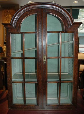 Lot 622 - Queen Anne Style Burl-Wood Hanging Cabinet...