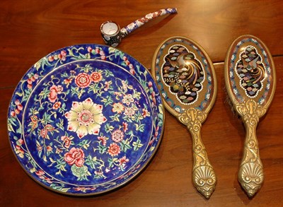 Lot 410 - Group of Enamel Decorated Articles Comprising...