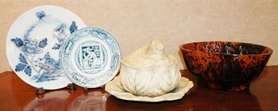 Lot 411 - Group of English Pottery Articles Comprising a...
