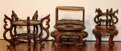 Lot 267 - Miscellaneous Group Chinese Hardwood Stands...