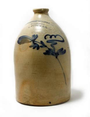 Lot 2315 - Salt Glazed Cobalt Decorated Stoneware Jug...