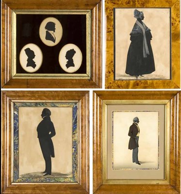 Lot 2105 - Group of Four Silhouette Portraits 19th...