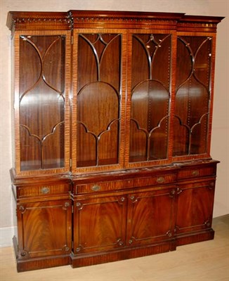 Lot 4540 - Regency Style Mahogany Breakfront Possibly by...