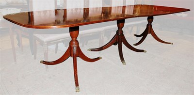 Lot 4545 - George III Style Mahogany Triple-Pedestal...