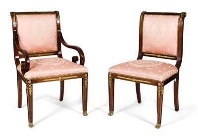 Lot 4490 - Set of Twelve Empire Style Gilt-Metal Mounted...