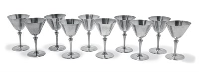 Lot 3313 - Ten Tiffany & Co. Sterling Silver Martini...