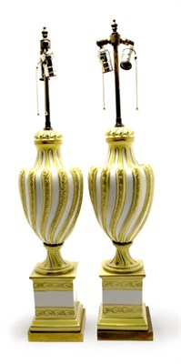 Lot 1105 - Pair of French Porcelain Covered Vases on...