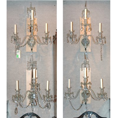 Lot 243 - Set of Four George III Style Cut Glass...