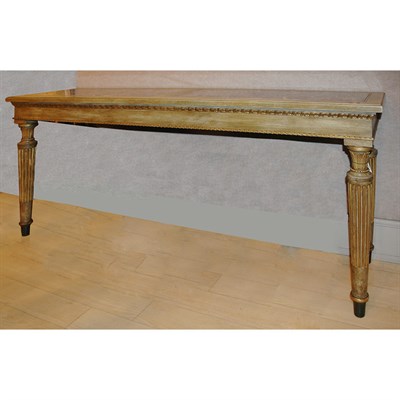 Lot 434 - Louis XVI Style Marble Top Painted Console...