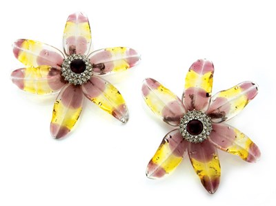 Lot 278 - Pair of Karl Lagerfeld for Chanel Flower Pins