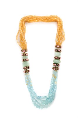 Lot 266 - Iradj Moini Multi-Strand Necklace Faceted...