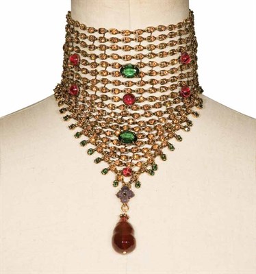 Lot 269 - Iradj Moini Choker Necklace Gilt-metal chain...