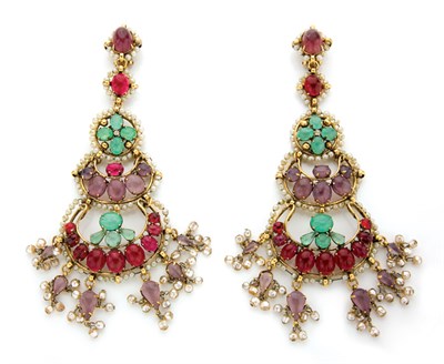 Lot 271 - Iradj Moini Moghul Style Dangling Earrings...