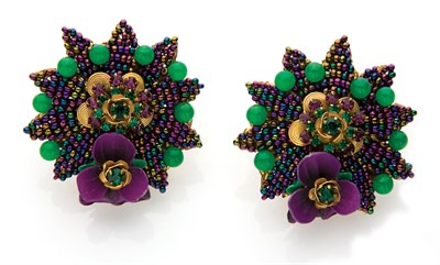 Lot 260 - Stanley Hagler Earrings American, 1980s...