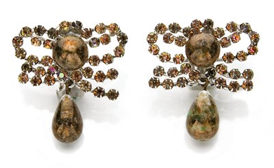 Lot 231 - Christian Dior Bow Knot Earrings Silvertone...