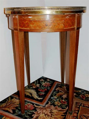 Lot 4333 - Louis XVI Style Brass Mounted Parquetry Inlaid...