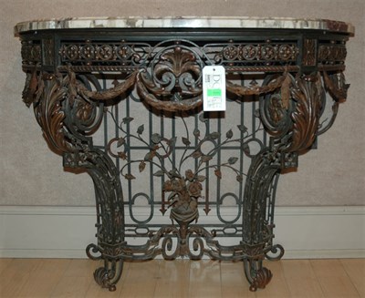 Lot 1342 - Transitional Louis XV/XVI Style Wrought Iron...