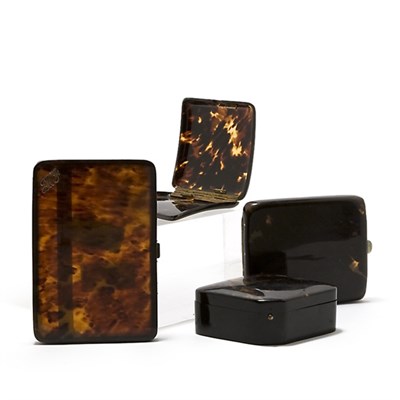 Lot 3261 - Group of Four Simulated Tortoise Shell Boxes