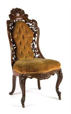 Lot 2161 - Rococo Revival Carved and Laminated Rosewood...