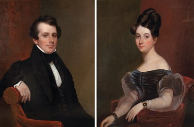 Lot 2008 - American School 19th Century Portrait of a...
